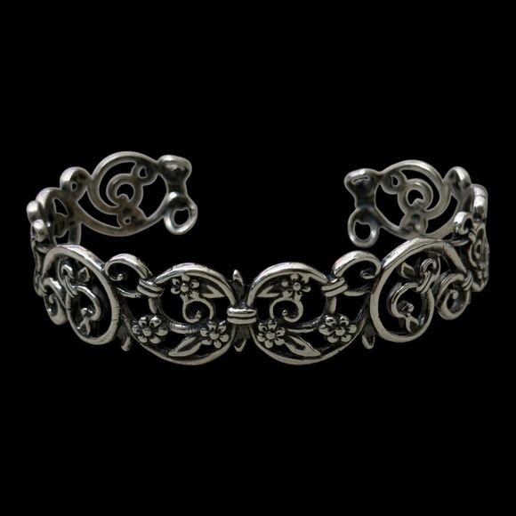 Carolyn Pollack Relios Changing Seasons Size 7 Sterling Cuff Bracelet - Picture 1 of 6